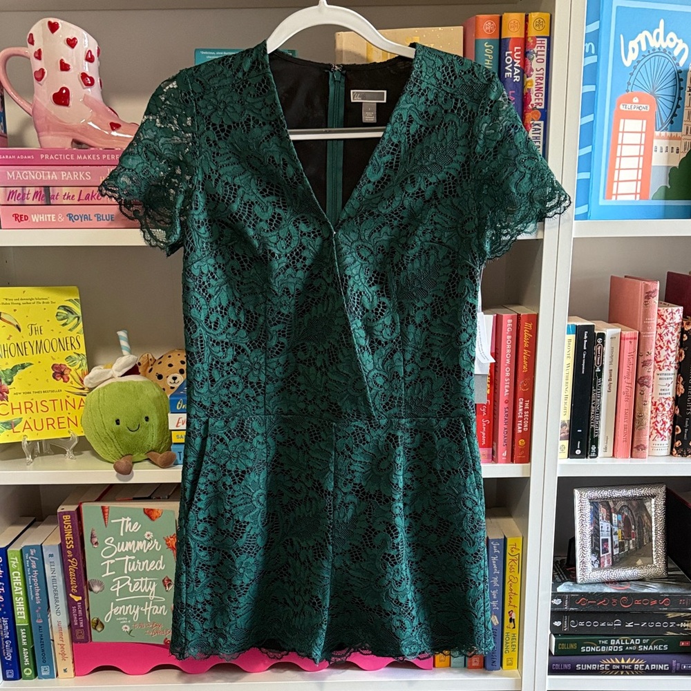 Chelsea 28 Teal Lace Romper